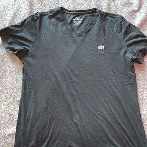 Black V-neck t-shirt